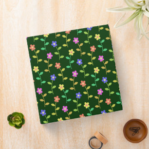 Colourful Flowers, Floral Pattern, Greenery, Boho Binder