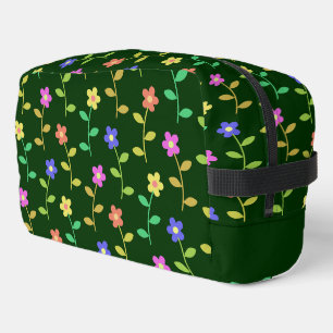 Colourful Flowers, Floral Pattern, Greenery, Boho Dopp Kit