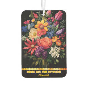 Colourful flowers for a fresh vibe air freshener
