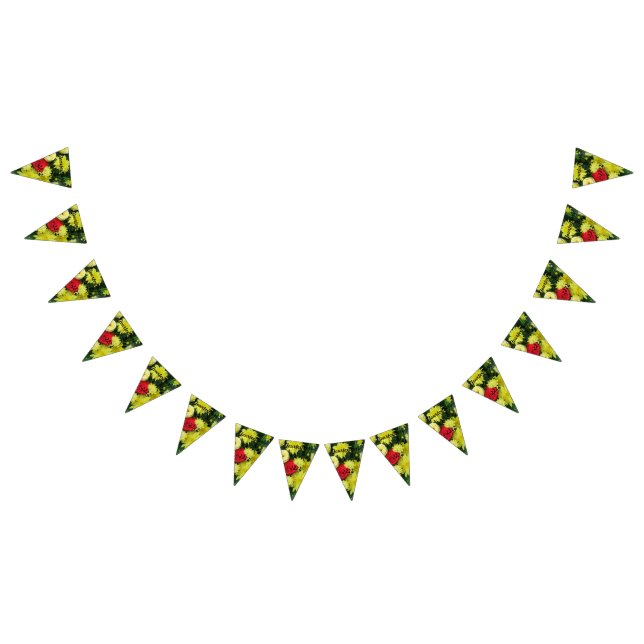 colourful+ flowers,     garden+ gnome, bunting flags (All)