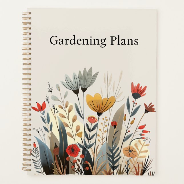Colourful Flowers Gardening  Planner (Front)