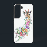 Colourful Flowers Giraffe Samsung Galaxy Case<br><div class="desc">Colourful Flowers Bouquet Giraffe - Drawing Modern Sweet Romantic Floral Animal Collection By MIGNED. Choose / Add Your Unique Text / Name / Colour - Make Your Special Gift - Resize and move or remove and add elements / text with customization tool ! Drawing and Design by MIGNED. Please see...</div>