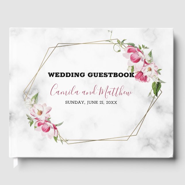 Colourful Flowers Guest Book (Front)