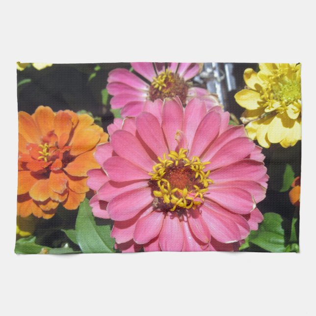 Colourful Flowers Kitchen Towel (Horizontal)