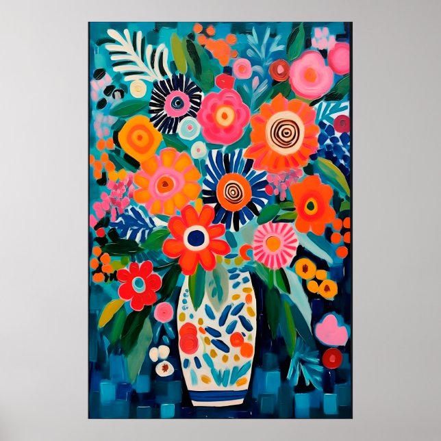 Colourful FLOWERS MATISSE Inspired POSTER – Unique (Front)