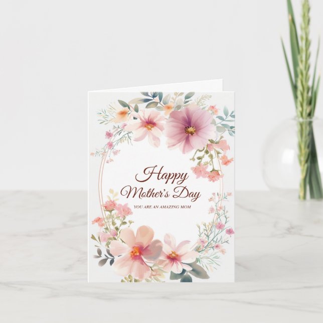 Colourful Flowers Mother's Day Thank You Card (Front)
