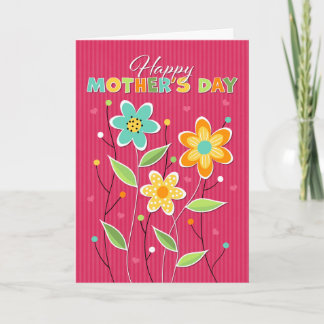 Colourful Flowers Mother's Day Thank You Card