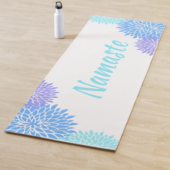 Colourful Flowers Namaste Yoga Mat (In Situ)