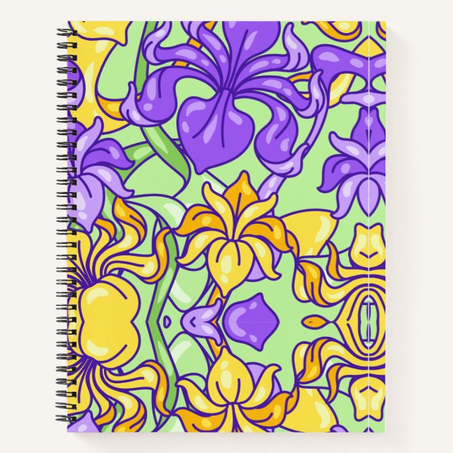 Colourful Flowers  Notebook (Front)