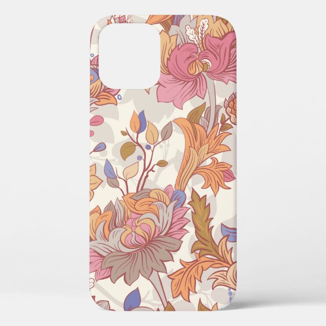 Colourful flowers on a light backdrop. Gentle seam Case-Mate iPhone Case (Back)
