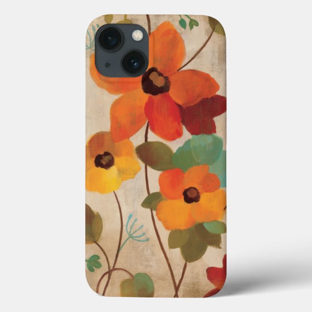 Colourful Flowers on an Off White Background Case-Mate iPhone Case (Back)