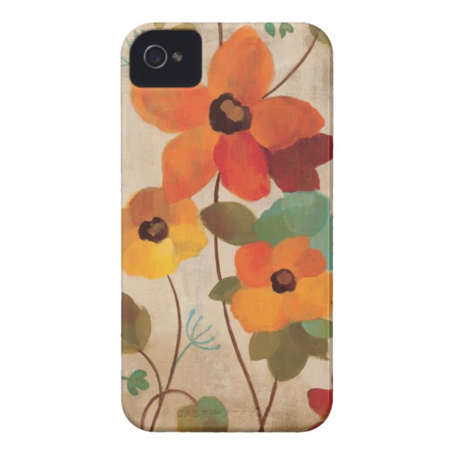 Colourful Flowers on an Off White Background Case-Mate iPhone Case (Back)