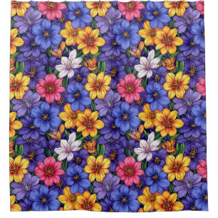 Colourful flowers pattern
