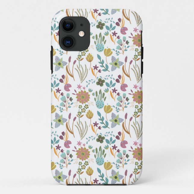 Colourful Flowers Pattern Case-Mate iPhone Case (Back)