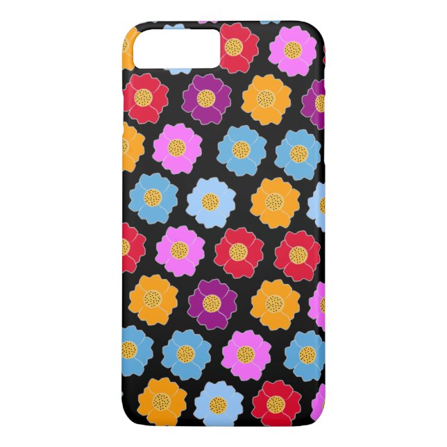 Colourful flowers pattern Case-Mate iPhone case (Back)
