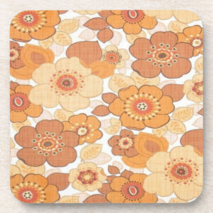 Colourful flowers pattern  coaster