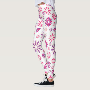 Colourful Flowers pattern Design Leggings