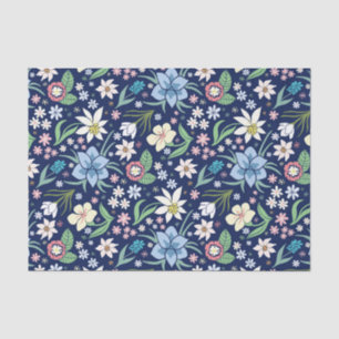 Colourful flowers pattern tissue paper