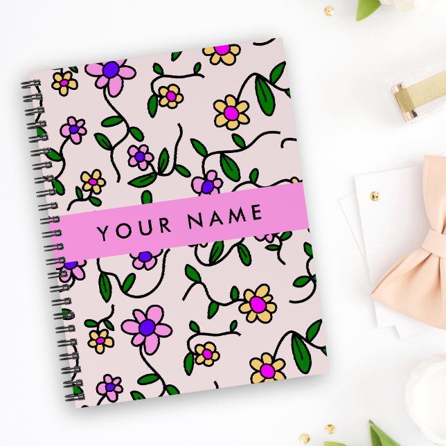 Colourful Flowers, Pink Background, Pink Planner (Creator Uploaded)