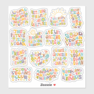 Colourful Flowers, Retro Vegan Set