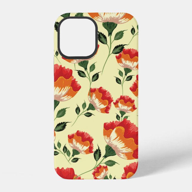 Colourful flowers seamless pattern iPhone case (Back)