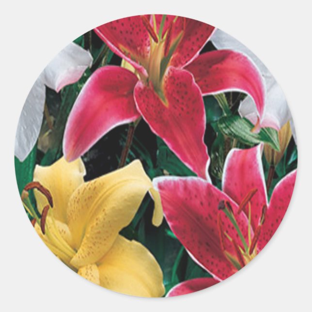 Colourful Flowers Stickers (Front)