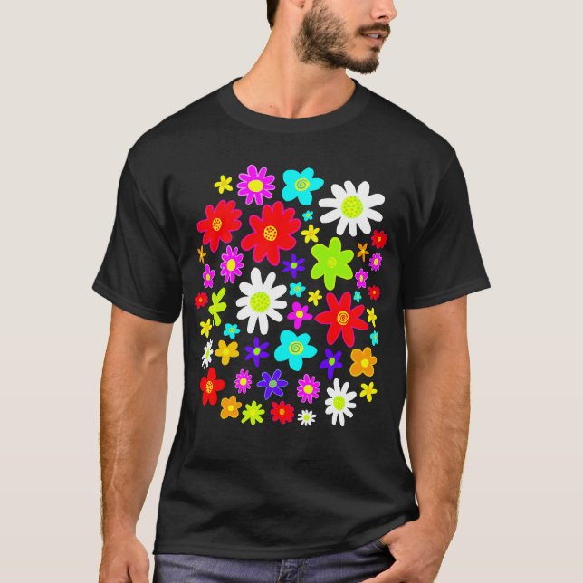 Colourful Flowers T-Shirt (Front)