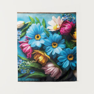 Colourful Flowers Tapestry