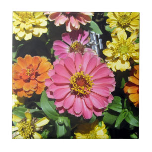Colourful Flowers Tile
