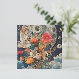 Colourful Flowers Under Full Moon