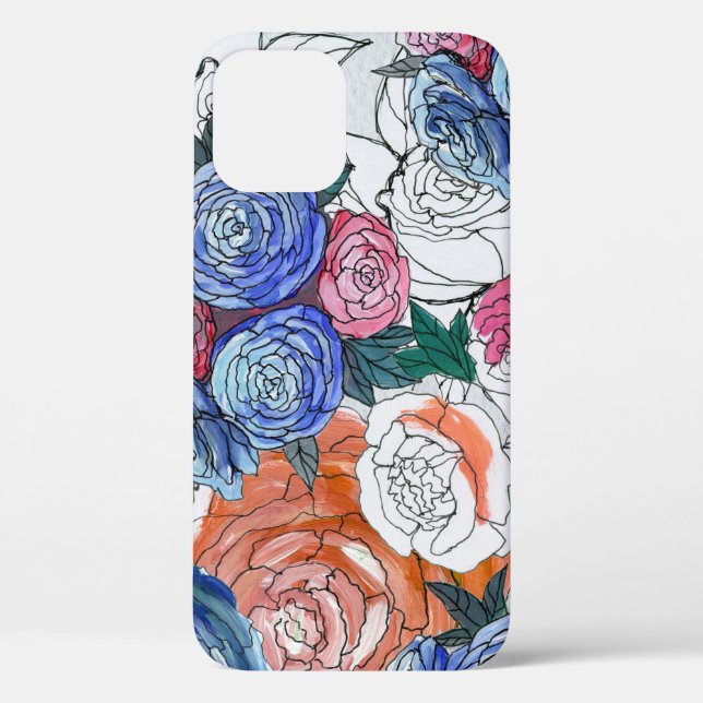 Colourful Flowers: Vibrant Seamless Pattern Case-Mate iPhone Case (Back)