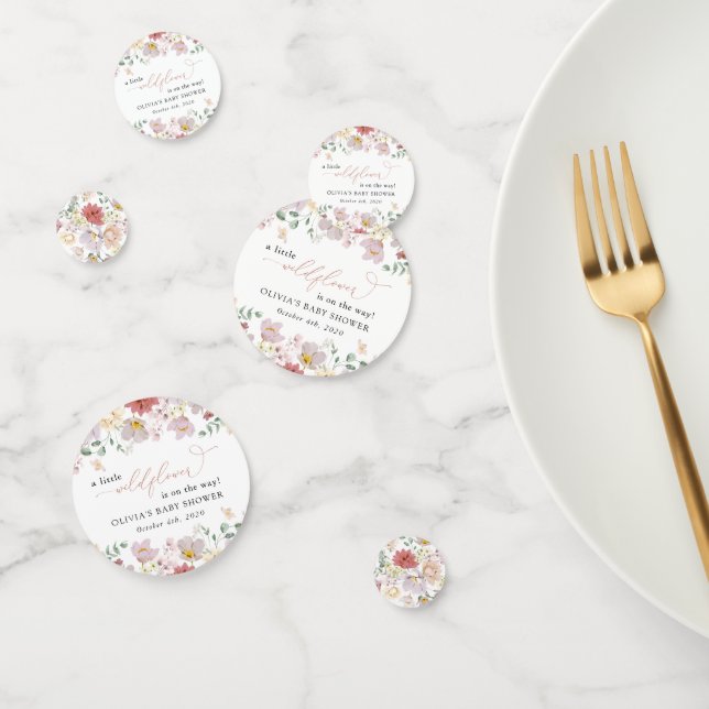 Colourful Flowers, Wildflowers, Boho, Baby Shower Confetti (Group)