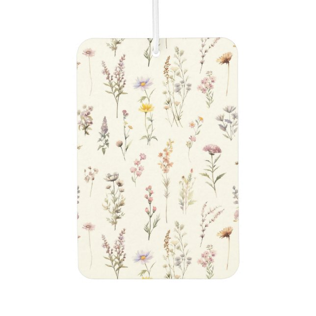 Colourful Flowers, Wildflowers, Garden Flowers Air Freshener (Front)