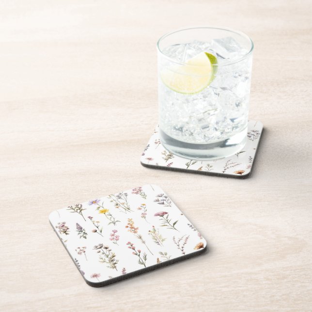 Colourful Flowers, Wildflowers, Garden Flowers Coaster (Right Side)