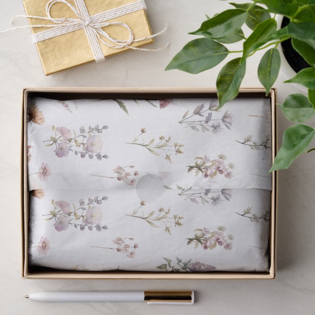 Colourful Flowers, Wildflowers, Garden Flowers Tissue Paper (Gift)