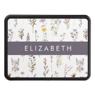 Colourful Flowers, Wildflowers, Greenery, Your Nam Trailer Hitch Cover