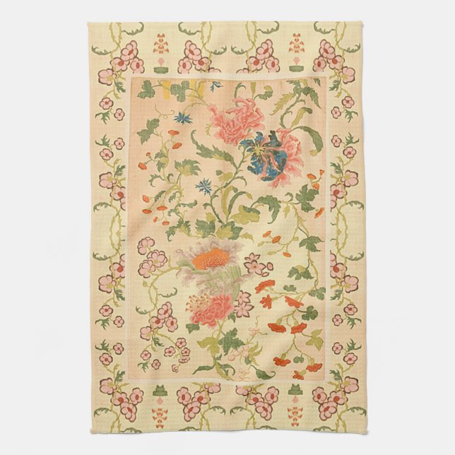 Colourful Flowers Wonderland Kitchen Towel (Vertical)