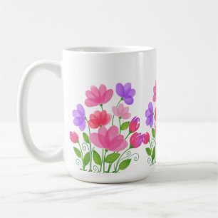 Colourful Flowers Wrap Coffee Mug