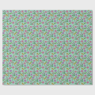 Colourful flowers wrapping paper