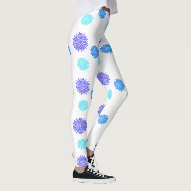 Colourful Flowers Yoga  Leggings (Right)