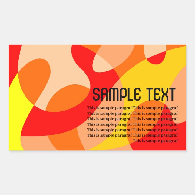 Colourful fluid abstract background sticker (Front)
