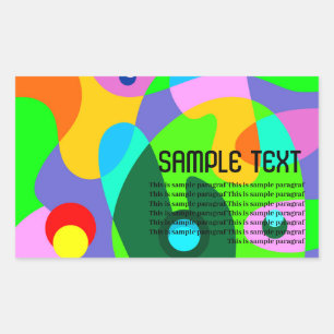 Colourful fluid circle abstract background sticker