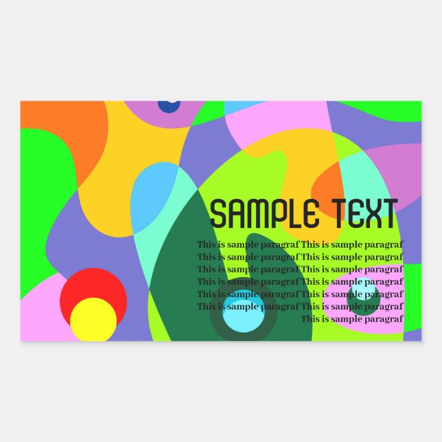 Colourful fluid circle abstract background sticker (Front)