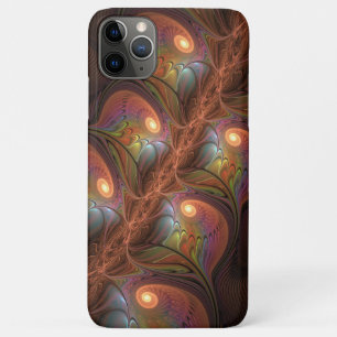 Colourful Fluorescent Abstract Trippy Brown Fracta iPhone 11 Pro Max Case