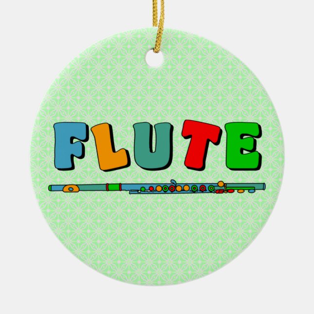 Colourful Flute Ceramic Ornament (Front)