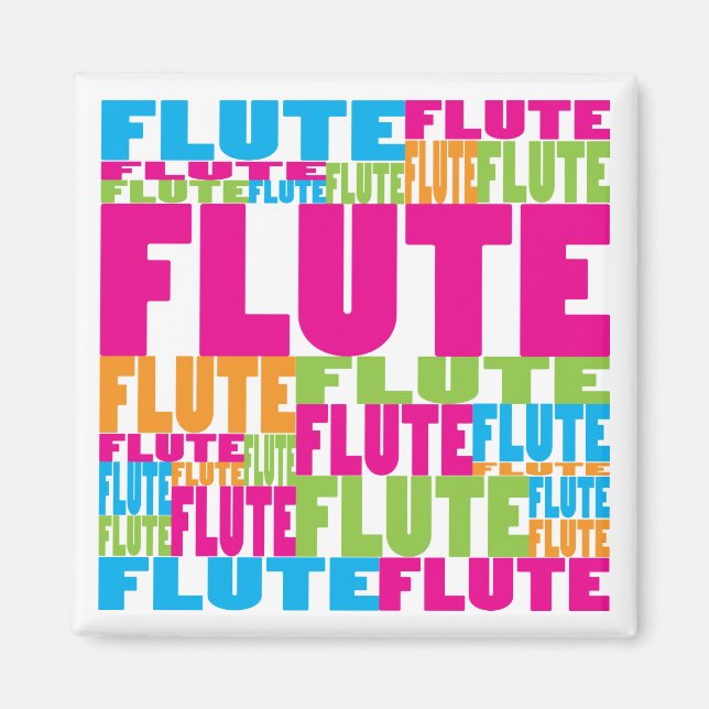 Colourful Flute Magnet (Front)