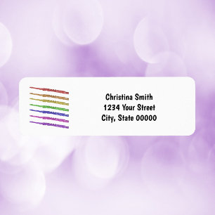 Colourful Flute Personalize Return Address