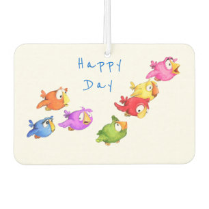 Colourful Flying Birds Air Freshener Sparrows