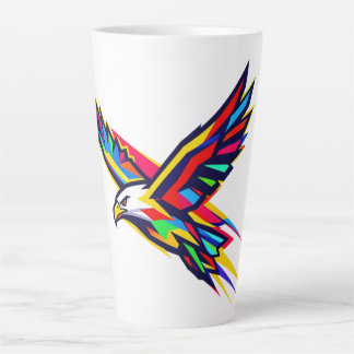 Colourful Flying Eagle Rainbow Logo Sports Gift Latte Mug
