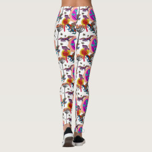 Colourful Flying Frogs Leggings